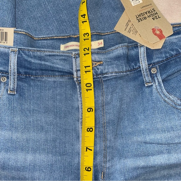 Levi’s 724 distressed high -rise straight jean W34/L30 1/2 - Picture 12 of 14